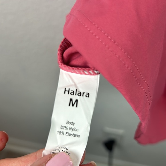 New nwt Halara Backless Twisted Active Dress in Begonia Rouge Medium - Picture 13 of 16